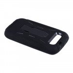 Wholesale Samsung Galaxy S3 / i9300 Armor Hybrid Case with Kickstand (Black-Black)